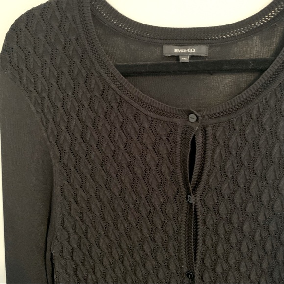 Black Knit Cardigan | RW&Co. - Picture 2 of 6